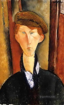 Amedeo Modigliani Painting - Joven con gorra 1919 Amedeo Modigliani